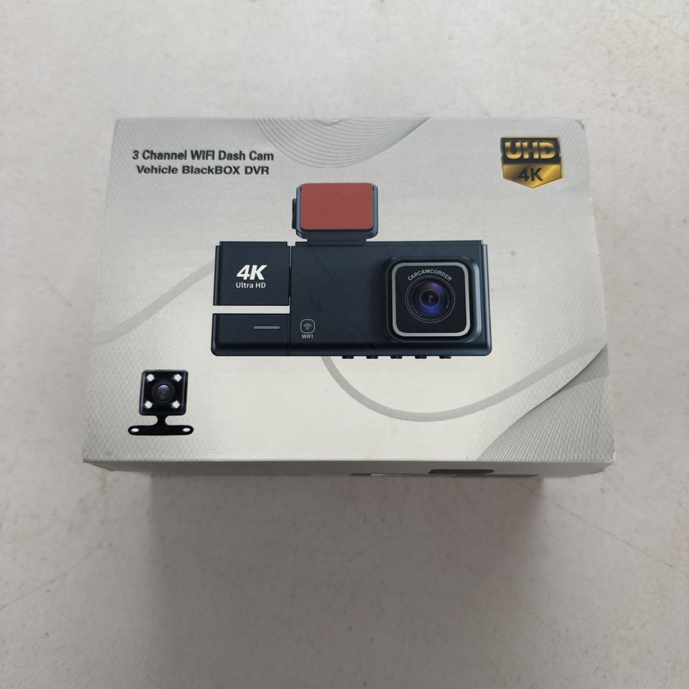 3 CHANNEL WIFI 4K DASH CAM Vehicle Blackbox DVR Front / Rear Camera